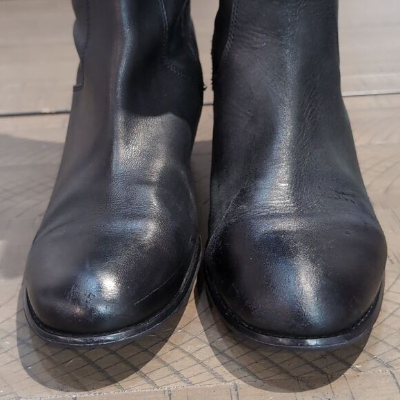 Arturo Chiang "Bes" Black Leather Riding Boot with Studs Sz 9.5 - Picture 6 of 16